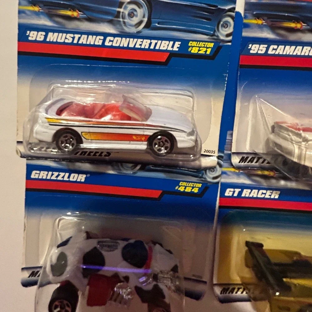 Hot Wheels VTG 90s Diecast Car Lot 96 Mustang 95 Camaro Grizzlor GT Racer 4pk